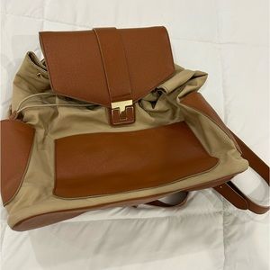 PRICE ⬇️ • TORY BURCH - Nylon & Leather 2 Tone Back Pack-